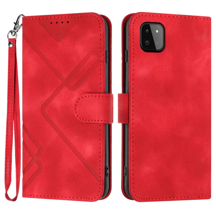 Line Pattern Skin Feel Leather Phone Case, For Samsung Galaxy A41, For Samsung Galaxy A22 4G, For Samsung Galaxy A22 5G, For Samsung Galaxy S21 FE 5G