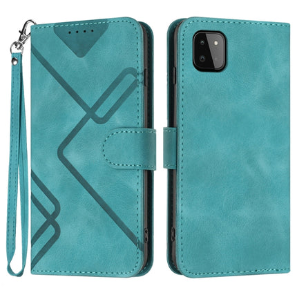 Line Pattern Skin Feel Leather Phone Case, For Samsung Galaxy A41, For Samsung Galaxy A22 4G, For Samsung Galaxy A22 5G, For Samsung Galaxy S21 FE 5G