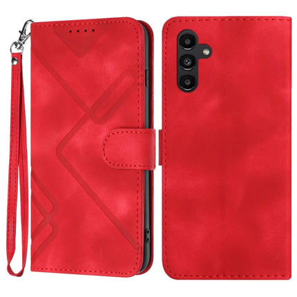 Line Pattern Skin Feel Leather Phone Case, For Samsung Galaxy A55, For Samsung Galaxy A35, For Samsung Galaxy A24 4G, For Samsung Galaxy A14 4G