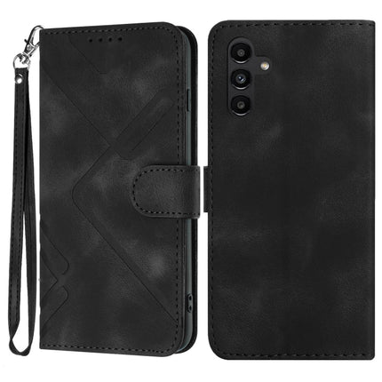 Line Pattern Skin Feel Leather Phone Case, For Samsung Galaxy A55, For Samsung Galaxy A35, For Samsung Galaxy A24 4G, For Samsung Galaxy A14 4G