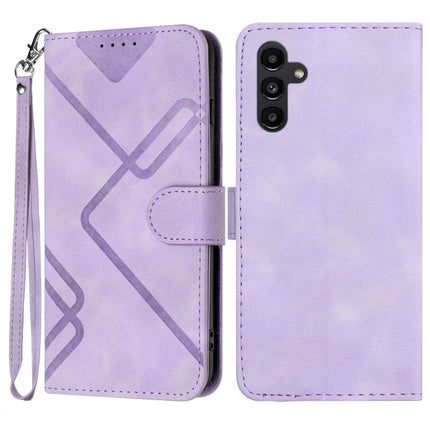 Line Pattern Skin Feel Leather Phone Case, For Samsung Galaxy A55, For Samsung Galaxy A35, For Samsung Galaxy A24 4G, For Samsung Galaxy A14 4G