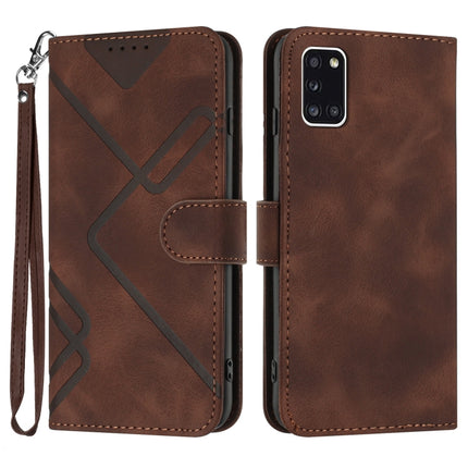 Line Pattern Skin Feel Leather Phone Case, For Samsung Galaxy A21s, For Samsung Galaxy A51 5G, For Samsung Galaxy A71 5G, For Samsung Galaxy A31