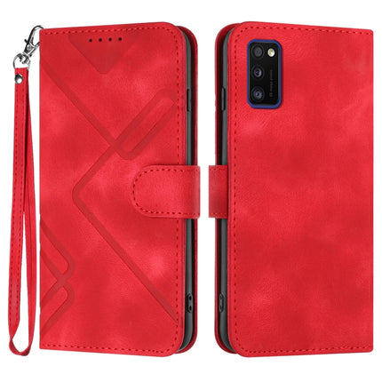 Line Pattern Skin Feel Leather Phone Case, For Samsung Galaxy A41, For Samsung Galaxy A22 4G, For Samsung Galaxy A22 5G, For Samsung Galaxy S21 FE 5G