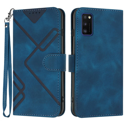Line Pattern Skin Feel Leather Phone Case, For Samsung Galaxy A41, For Samsung Galaxy A22 4G, For Samsung Galaxy A22 5G, For Samsung Galaxy S21 FE 5G