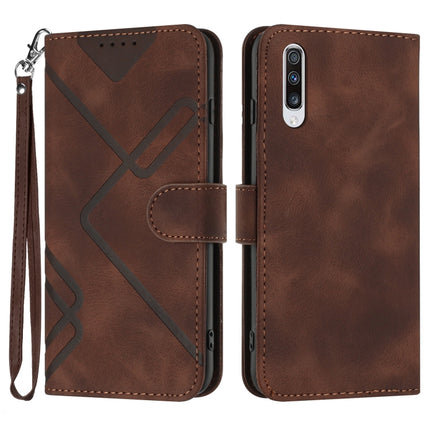 Line Pattern Skin Feel Leather Phone Case, For Samsung Galaxy A71 4G, For Samsung Galaxy A51 4G, For Samsung Galaxy A50 / A50s, For Samsung Galaxy Note10 / Note10 5G