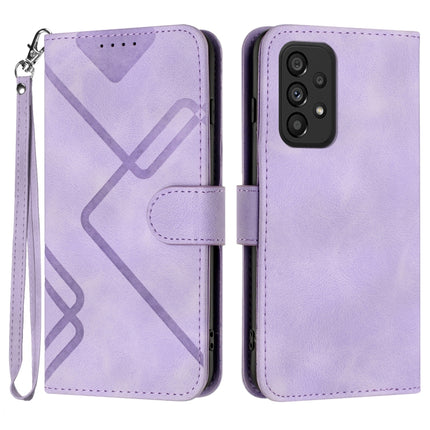 Line Pattern Skin Feel Leather Phone Case, For Samsung Galaxy M33 5G Global, For Samsung Galaxy A53 5G, For Samsung Galaxy A73 5G, For Samsung Galaxy A03 Core