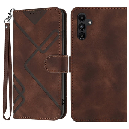 Line Pattern Skin Feel Leather Phone Case, For Samsung Galaxy A34 5G, For Samsung Galaxy A54 5G, For Samsung Galaxy A04e, For Samsung Galaxy S23 Ultra 5G