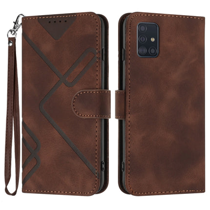 Line Pattern Skin Feel Leather Phone Case, For Samsung Galaxy A71 4G, For Samsung Galaxy A51 4G, For Samsung Galaxy A50 / A50s, For Samsung Galaxy Note10 / Note10 5G