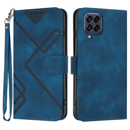 Line Pattern Skin Feel Leather Phone Case, For Samsung Galaxy M33 5G Global, For Samsung Galaxy A53 5G, For Samsung Galaxy A73 5G, For Samsung Galaxy A03 Core