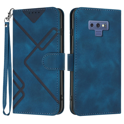 Line Pattern Skin Feel Leather Phone Case, For Samsung Galaxy S10+, For Samsung Galaxy S10, For Samsung Galaxy Note9, For Samsung Galaxy A6 2018
