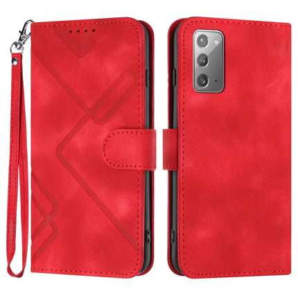Line Pattern Skin Feel Leather Phone Case, For Samsung Galaxy A12, For Samsung Galaxy Note20 Ultra, For Samsung Galaxy Note20, For Samsung Galaxy A01 / M01