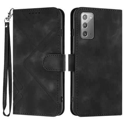 Line Pattern Skin Feel Leather Phone Case, For Samsung Galaxy A12, For Samsung Galaxy Note20 Ultra, For Samsung Galaxy Note20, For Samsung Galaxy A01 / M01