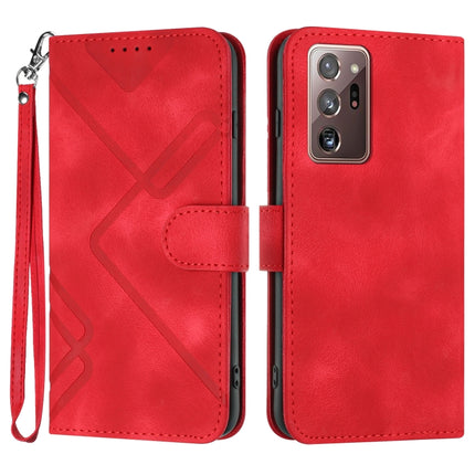 Line Pattern Skin Feel Leather Phone Case, For Samsung Galaxy A12, For Samsung Galaxy Note20 Ultra, For Samsung Galaxy Note20, For Samsung Galaxy A01 / M01