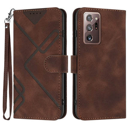 Line Pattern Skin Feel Leather Phone Case, For Samsung Galaxy A12, For Samsung Galaxy Note20 Ultra, For Samsung Galaxy Note20, For Samsung Galaxy A01 / M01