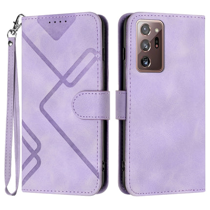 Line Pattern Skin Feel Leather Phone Case, For Samsung Galaxy A12, For Samsung Galaxy Note20 Ultra, For Samsung Galaxy Note20, For Samsung Galaxy A01 / M01