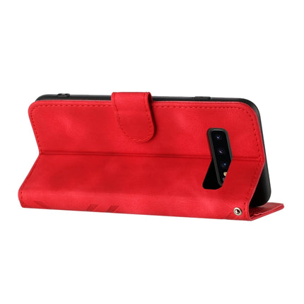 Line Pattern Skin Feel Leather Phone Case, For Samsung Galaxy S10+, For Samsung Galaxy S10, For Samsung Galaxy Note9, For Samsung Galaxy A6 2018