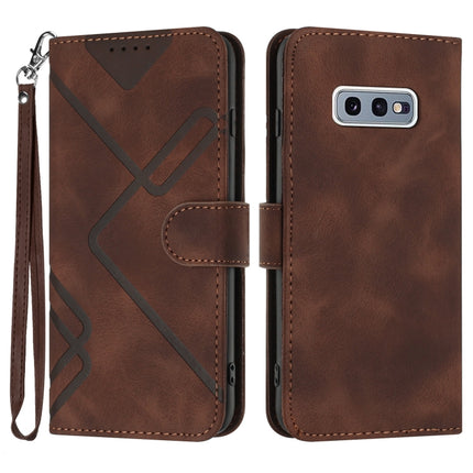 Line Pattern Skin Feel Leather Phone Case, For Samsung Galaxy A40, For Samsung Galaxy A10 / M10, For Samsung Galaxy A20 / A30, For Samsung Galaxy S10e