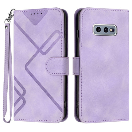 Line Pattern Skin Feel Leather Phone Case, For Samsung Galaxy A40, For Samsung Galaxy A10 / M10, For Samsung Galaxy A20 / A30, For Samsung Galaxy S10e