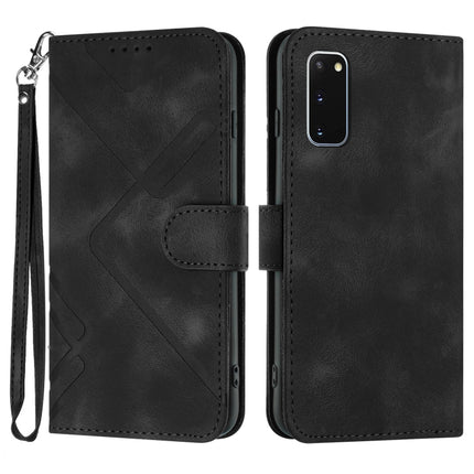 Line Pattern Skin Feel Leather Phone Case, For Samsung Galaxy A11 EU Version, For Samsung Galaxy S20, For Samsung Galaxy S20+, For Samsung Galaxy A21 EU Version