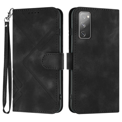 Line Pattern Skin Feel Leather Phone Case, For Samsung Galaxy S20 FE, For Samsung Galaxy Xcover6 Pro, For Samsung Galaxy M53 5G, For Samsung Galaxy A23 4G