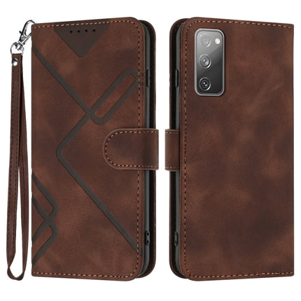Line Pattern Skin Feel Leather Phone Case, For Samsung Galaxy S20 FE, For Samsung Galaxy Xcover6 Pro, For Samsung Galaxy M53 5G, For Samsung Galaxy A23 4G