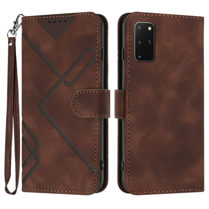 Line Pattern Skin Feel Leather Phone Case, For Samsung Galaxy A11 EU Version, For Samsung Galaxy S20, For Samsung Galaxy S20+, For Samsung Galaxy A21 EU Version