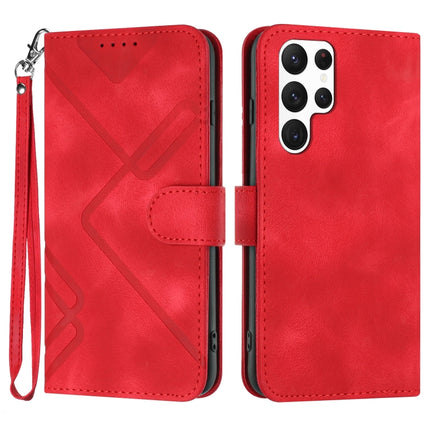 Line Pattern Skin Feel Leather Phone Case, For Samsung Galaxy A33 5G, For Samsung Galaxy A13 4G, For Samsung Galaxy S22 Ultra 5G, For Samsung Galaxy S22+ 5G