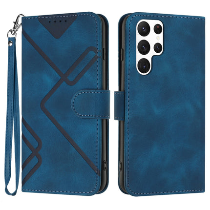 Line Pattern Skin Feel Leather Phone Case, For Samsung Galaxy A33 5G, For Samsung Galaxy A13 4G, For Samsung Galaxy S22 Ultra 5G, For Samsung Galaxy S22+ 5G
