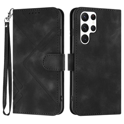 Line Pattern Skin Feel Leather Phone Case, For Samsung Galaxy A33 5G, For Samsung Galaxy A13 4G, For Samsung Galaxy S22 Ultra 5G, For Samsung Galaxy S22+ 5G