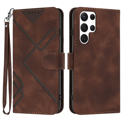 Line Pattern Skin Feel Leather Phone Case, For Samsung Galaxy A33 5G, For Samsung Galaxy A13 4G, For Samsung Galaxy S22 Ultra 5G, For Samsung Galaxy S22+ 5G