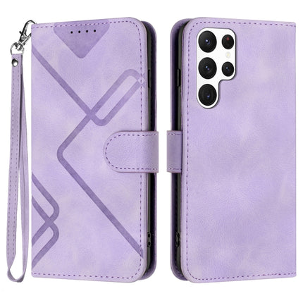 Line Pattern Skin Feel Leather Phone Case, For Samsung Galaxy A33 5G, For Samsung Galaxy A13 4G, For Samsung Galaxy S22 Ultra 5G, For Samsung Galaxy S22+ 5G