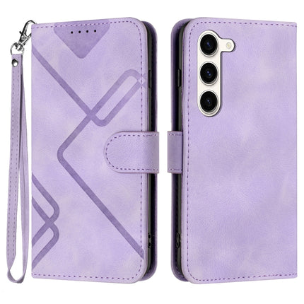 Line Pattern Skin Feel Leather Phone Case, For Samsung Galaxy S23+ 5G, For Samsung Galaxy S23 5G, For Samsung Galaxy A14 5G, For Samsung Galaxy M13 India / F13