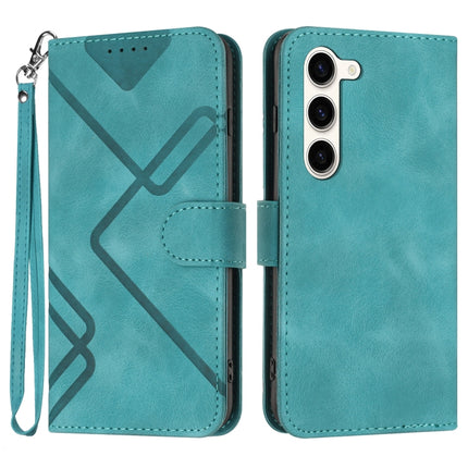 Line Pattern Skin Feel Leather Phone Case, For Samsung Galaxy S23+ 5G, For Samsung Galaxy S23 5G, For Samsung Galaxy A14 5G, For Samsung Galaxy M13 India / F13