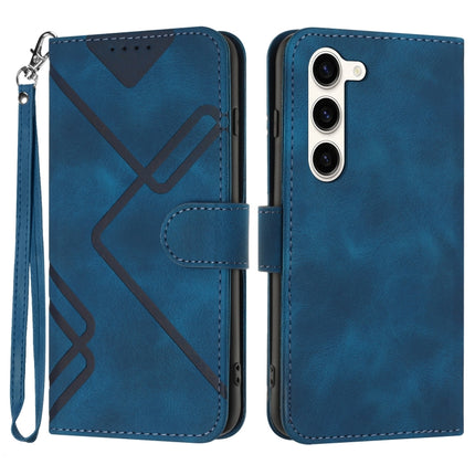 Line Pattern Skin Feel Leather Phone Case, For Samsung Galaxy S23+ 5G, For Samsung Galaxy S23 5G, For Samsung Galaxy A14 5G, For Samsung Galaxy M13 India / F13