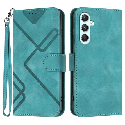Line Pattern Skin Feel Leather Phone Case, For Samsung Galaxy A55, For Samsung Galaxy A35, For Samsung Galaxy A24 4G, For Samsung Galaxy A14 4G