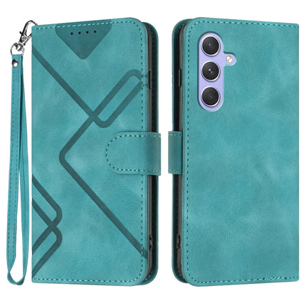 Line Pattern Skin Feel Leather Phone Case, For Samsung Galaxy A55, For Samsung Galaxy A35, For Samsung Galaxy A24 4G, For Samsung Galaxy A14 4G