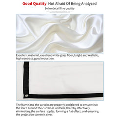 Simple Folding Thin Polyester Projector Film Curtain, 30 inch 16:9, 150 inch 4:3, 180 inch 16:9, 150 inch 16:9, 200 inch 16:9