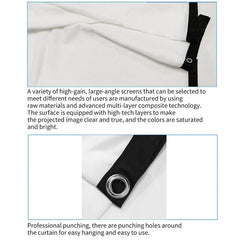 Simple Folding Thin Polyester Projector Film Curtain, 30 inch 16:9, 150 inch 4:3, 180 inch 16:9, 150 inch 16:9, 200 inch 16:9