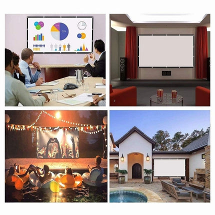 Simple Folding Thin Polyester Projector Film Curtain, 30 inch 16:9, 150 inch 4:3, 180 inch 16:9, 150 inch 16:9, 200 inch 16:9