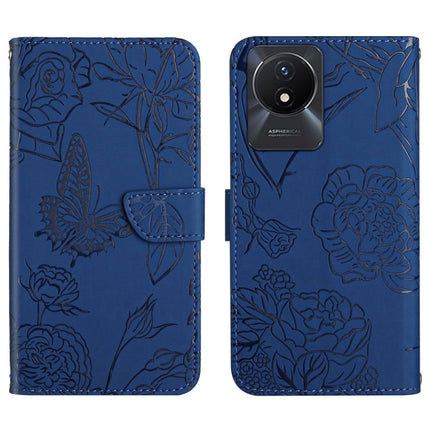 HT03 Skin Feel Butterfly Embossed Flip Leather Phone Case, For vivo V50 5G Global, For vivo Y02A 4G / Y02 4G / Y11 2023, For vivo Y56 5G Global, For vivo V27E 4G Global