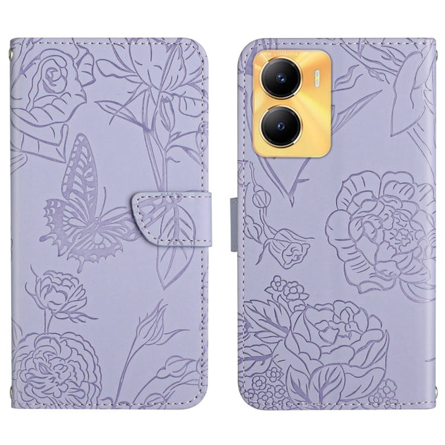 HT03 Skin Feel Butterfly Embossed Flip Leather Phone Case, For vivo Y02S Global / Y16 4G Global, For vivo Y77 5G Global / Y22S 4G Global, For vivo Y77E 5G, For vivo Y75 5G Global