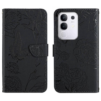 HT03 Skin Feel Butterfly Embossed Flip Leather Phone Case, For vivo Y39 5G Global, For vivo V50 Lite 5G, For vivo Y04 4G / Y29s 5G, For vivo Y29 4G Global