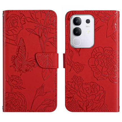 HT03 Skin Feel Butterfly Embossed Flip Leather Phone Case, For vivo Y39 5G Global, For vivo V50 Lite 5G, For vivo Y04 4G / Y29s 5G, For vivo Y29 4G Global
