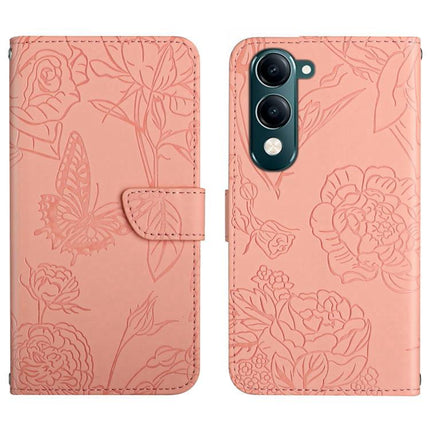 HT03 Skin Feel Butterfly Embossed Flip Leather Phone Case, For vivo Y39 5G Global, For vivo V50 Lite 5G, For vivo Y04 4G / Y29s 5G, For vivo Y29 4G Global