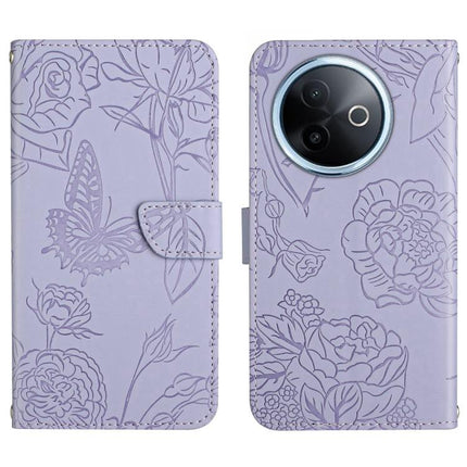 HT03 Skin Feel Butterfly Embossed Flip Leather Phone Case, For vivo Y39 5G Global, For vivo V50 Lite 5G, For vivo Y04 4G / Y29s 5G, For vivo Y29 4G Global