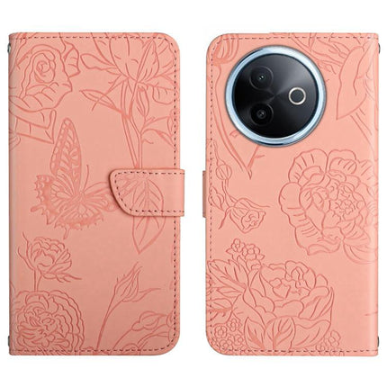 HT03 Skin Feel Butterfly Embossed Flip Leather Phone Case, For vivo Y39 5G Global, For vivo V50 Lite 5G, For vivo Y04 4G / Y29s 5G, For vivo Y29 4G Global