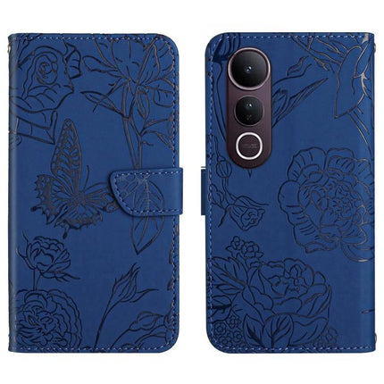 HT03 Skin Feel Butterfly Embossed Flip Leather Phone Case, For vivo Y39 5G Global, For vivo V50 Lite 5G, For vivo Y04 4G / Y29s 5G, For vivo Y29 4G Global