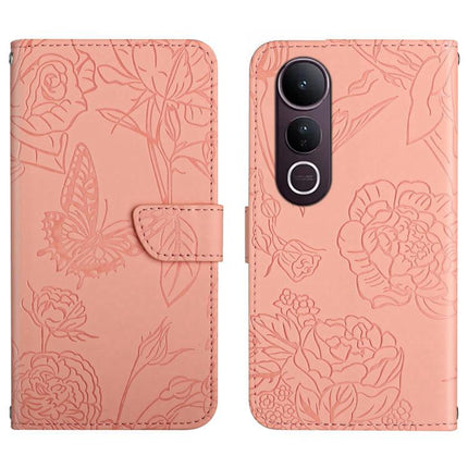 HT03 Skin Feel Butterfly Embossed Flip Leather Phone Case, For vivo Y39 5G Global, For vivo V50 Lite 5G, For vivo Y04 4G / Y29s 5G, For vivo Y29 4G Global