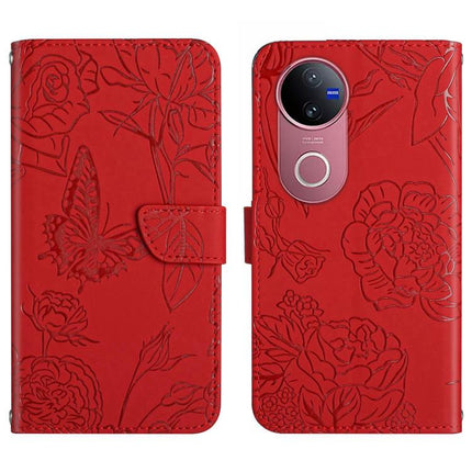 HT03 Skin Feel Butterfly Embossed Flip Leather Phone Case, For vivo V50 5G Global, For vivo Y02A 4G / Y02 4G / Y11 2023, For vivo Y56 5G Global, For vivo V27E 4G Global