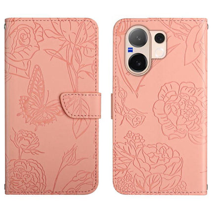 HT03 Skin Feel Butterfly Embossed Flip Leather Phone Case, For vivo V70 FE 5G, For vivo V70 5G Global / V70 Elite 5G, For vivo V60 Lite 5G, For vivo V60 5G